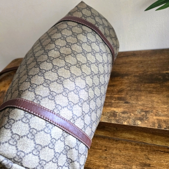 Authentic Gucci Monogram Tote Bag with Brown Accents - Picture 6 of 9